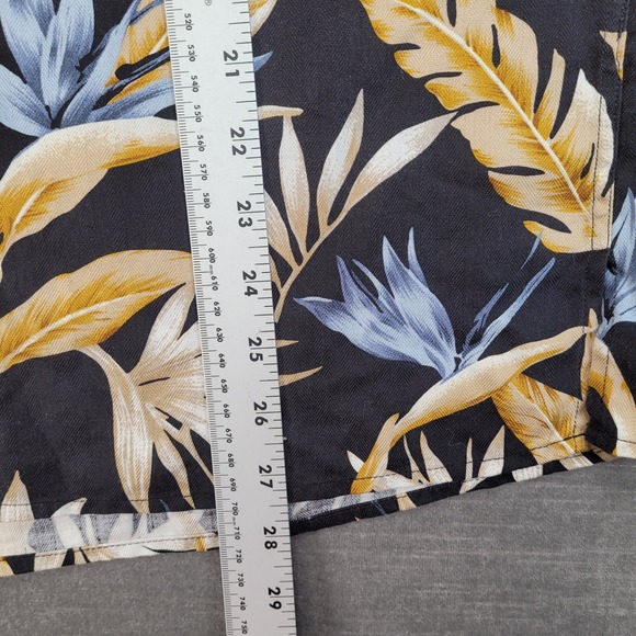 JOS A BANK Mens Silk Tropical Floral Short Sleeve Button Down Shirt M - Picture 4 of 6